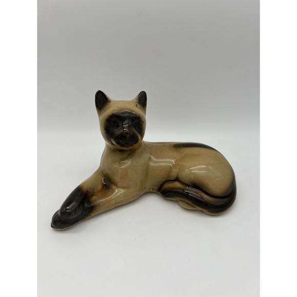 Vintage Siamese Cat Porcelain Figurine 4056 MCS Made in Brazil - Picture 1 of 10